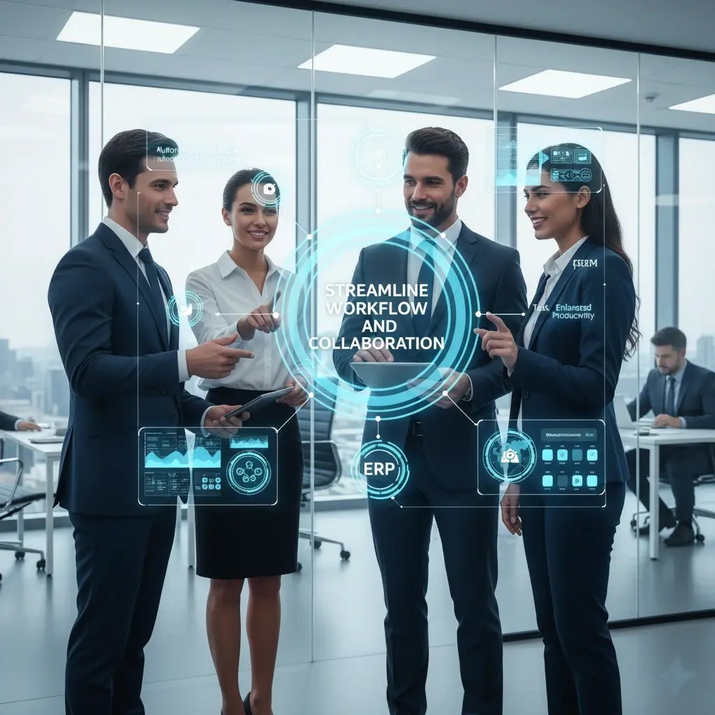 Clean visualization of streamlined workflow processes and team collaboration